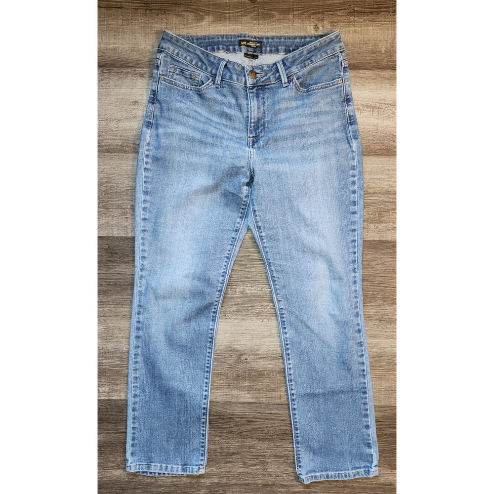 Women's Lee Regular Fit Straight Fit Mid Rise Jeans Size 10